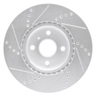 R1 Concepts® - eLINE™ Drilled and Slotted 1-Piece Front Passenger Side Brake Rotor