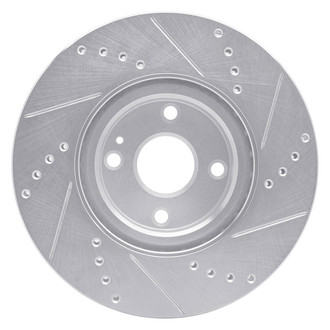 R1 Concepts® - eLINE™ Drilled and Slotted 1-Piece Front Driver Side Brake Rotor