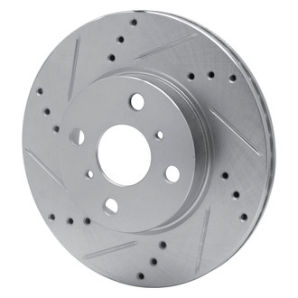R1 Concepts® - eLINE™ Drilled and Slotted 1-Piece Front Driver Side Brake Rotor