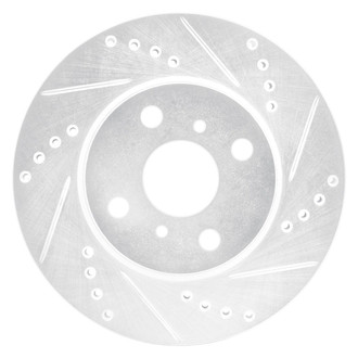 R1 Concepts® - eLINE™ Drilled and Slotted 1-Piece Front Passenger Side Brake Rotor