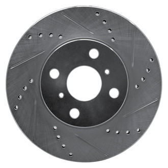 R1 Concepts® - eLINE™ Drilled and Slotted 1-Piece Front Passenger Side Brake Rotor