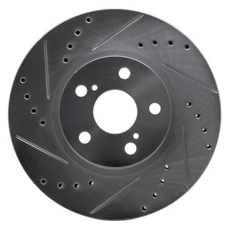 R1 Concepts® - eLINE™ Drilled and Slotted 1-Piece Front Driver Side Brake Rotor