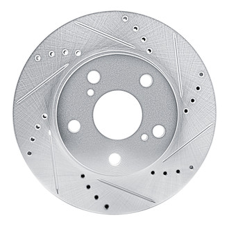 R1 Concepts® - eLINE™ Drilled and Slotted 1-Piece Front Passenger Side Brake Rotor
