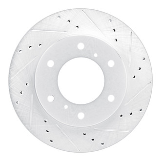 R1 Concepts® - eLINE™ Drilled and Slotted 1-Piece Front Passenger Side Brake Rotor