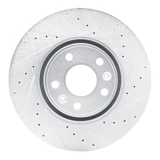 R1 Concepts® - eLINE™ Drilled and Slotted 1-Piece Front Passenger Side Brake Rotor