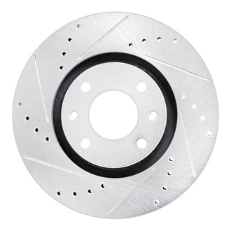 R1 Concepts® - eLINE™ Drilled and Slotted 1-Piece Front Driver Side Brake Rotor