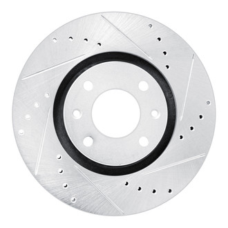 R1 Concepts® - eLINE™ Drilled and Slotted 1-Piece Front Passenger Side Brake Rotor