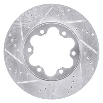 R1 Concepts® - eLINE™ Drilled and Slotted 1-Piece Front Driver Side Brake Rotor