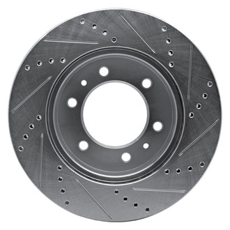 R1 Concepts® - eLINE™ Drilled and Slotted 1-Piece Front Driver Side Brake Rotor