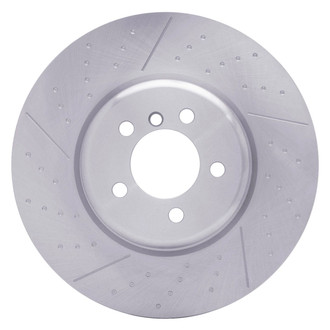 R1 Concepts® - Dimpled and Slotted 1-Piece Front Brake Rotor