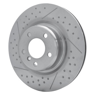 R1 Concepts® - Dimpled and Slotted 1-Piece Rear Brake Rotor