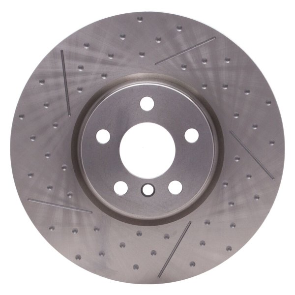 R1 Concepts® - Dimpled and Slotted 1-Piece Front Brake Rotor