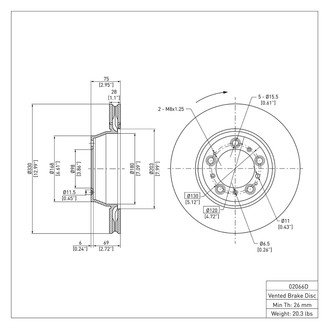 R1 Concepts® - eLINE Series Plain Brake Rotors