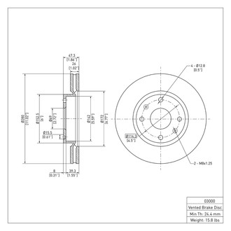 R1 Concepts® - eLINE™ Plain 1-Piece Brake Rotor