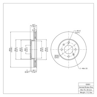 R1 Concepts® - eLINE™ Plain 1-Piece Brake Rotor