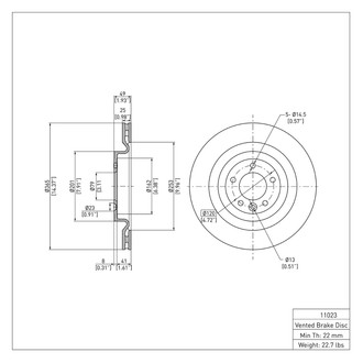 R1 Concepts® - eLINE Series Plain Brake Rotors