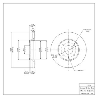 R1 Concepts® - eLINE Series Plain Brake Rotors