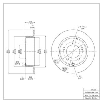 R1 Concepts® - eLINE Series Plain Brake Rotors
