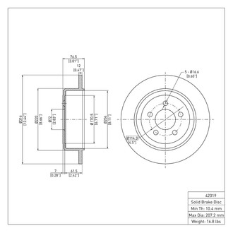 R1 Concepts® - eLINE Series Plain Brake Rotors