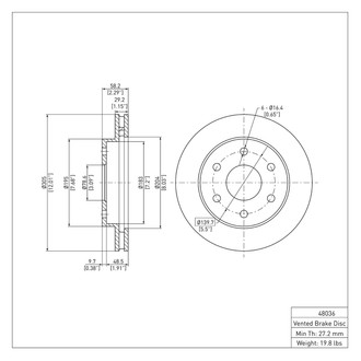 R1 Concepts® - eLINE Series Plain Brake Rotors