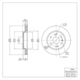 R1 Concepts® - eLINE Series Plain Brake Rotors