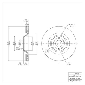 R1 Concepts® - eLINE™ Plain 1-Piece Front Brake Rotor