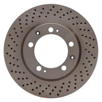 R1 Concepts® - Drilled 1-Piece Front Driver Side Brake Rotor