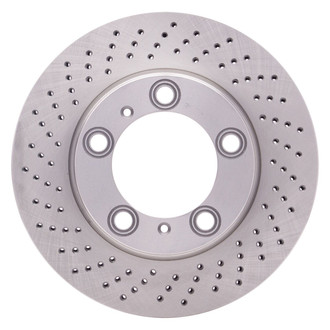 R1 Concepts® - Drilled 1-Piece Front Driver Side Brake Rotor