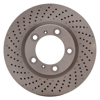 R1 Concepts® - Drilled 1-Piece Front Driver Side Brake Rotor