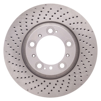R1 Concepts® - Drilled 1-Piece Rear Driver Side Brake Rotor