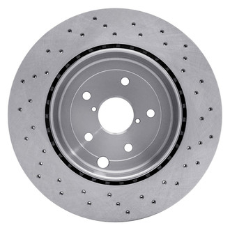 R1 Concepts® - Drilled 1-Piece Rear Brake Rotor