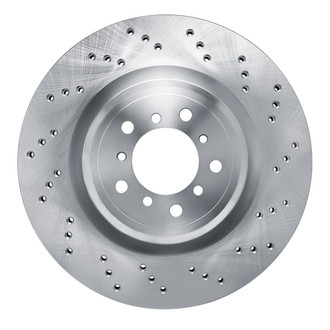 R1 Concepts® - Drilled 1-Piece Front Passenger Side Brake Rotor