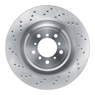 R1 Concepts® - Drilled 1-Piece Front Driver Side Brake Rotor