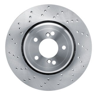 R1 Concepts® - Drilled 1-Piece Rear Driver Side Brake Rotor