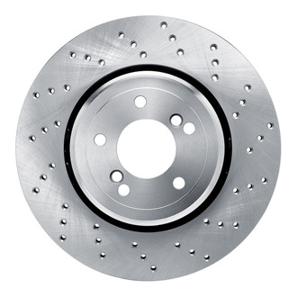 R1 Concepts® - Drilled 1-Piece Rear Passenger Side Brake Rotor