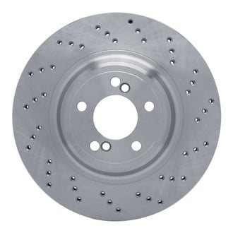 R1 Concepts® - Drilled 1-Piece Rear Passenger Side Brake Rotor