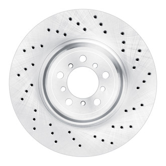 R1 Concepts® - Drilled 1-Piece Front Passenger Side Brake Rotor