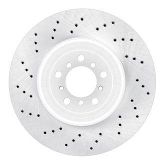 R1 Concepts® - Drilled 1-Piece Front Driver Side Brake Rotor