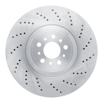 R1 Concepts® - Drilled 1-Piece Front Passenger Side Brake Rotor