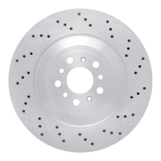 R1 Concepts® - Drilled 1-Piece Rear Driver Side Brake Rotor