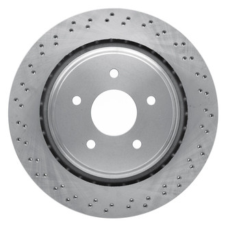 R1 Concepts® - Drilled 1-Piece Rear Brake Rotor