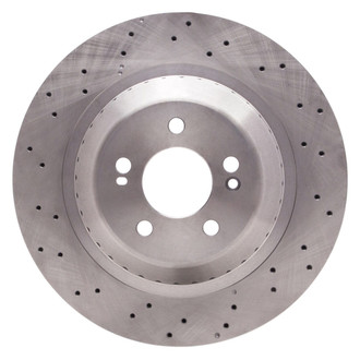 R1 Concepts® EXE-63113 - Drilled 1-Piece Rear Brake Rotor