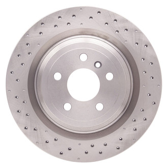 R1 Concepts® - Drilled 1-Piece Rear Brake Rotor