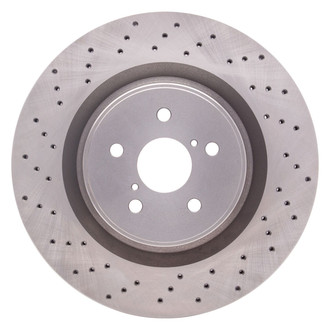 R1 Concepts® - Drilled 1-Piece Front Brake Rotor