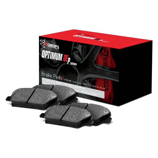 Front Optimum Oep Series Brake Pad With Rubber Steel Rubber Shims 