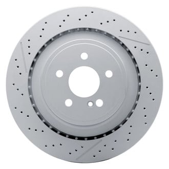 R1 Concepts® - Carbon GEOMET™ Drilled and Slotted 1-Piece Rear Brake Rotor