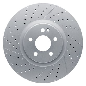 R1 Concepts® - Carbon GEOMET™ Drilled and Slotted 1-Piece Front Brake Rotor