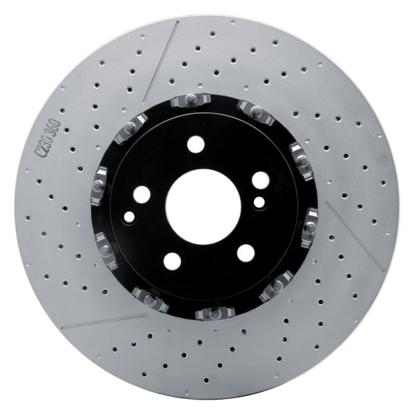 R1 Concepts® - Carbon GEOMET™ Drilled and Slotted 1-Piece Front Brake Rotor