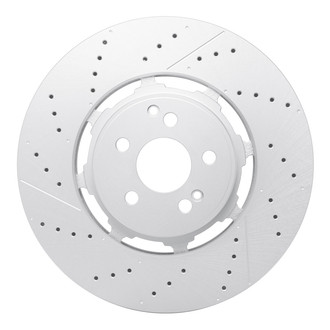 R1 Concepts® - Carbon GEOMET™ Drilled and Slotted 1-Piece Rear Brake Rotor