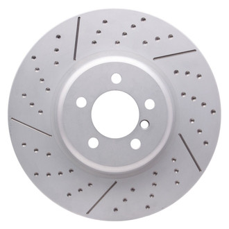 R1 Concepts® - Carbon GEOMET™ Dimpled and Slotted 1-Piece Front Brake Rotor